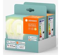 LEDVANCE LED Smart E27 | Bluetooth | blanc chaud | lumière gradable | compatible avec Amazon Alexa et Google Assistant | contrôlable via l'application LEDVANCE | pack de 4