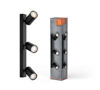 LEDVANCE Spot LED Octagon GU10 Noir 3x3,4W 927 DIM - Lampes murales et de plafond