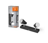 LEDVANCE LED SPOT PEAR PELIR PLAGE SPOT CLUSITIF 260 mm, noir, 8,6W, 420LM, offre une lumière dirigée avec une couleur de lumière blanche chaude, avec des projecteurs GU10 flexibles IP20, 2700k