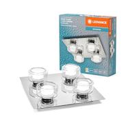 LEDVANCE OR lame applique et à LED, chrome, 22W, 1400lm, 3000/4000K, réglabvia interrupteur mural (blanc froid et blanc chaud), protection IP44 contre les corps étrangers et les projections d'eau