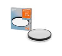LEDVANCE OR ISC LAPILLE DE PLADIER DE SALLE DE SALLE 300 mm, noir, 18W, 2200lm, lumière blanche chaude à froide, contrôlable, en particulier la conception mince IP44, 3000K-4000K