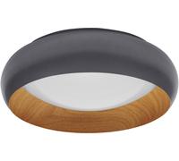 LEDVANCE Orbis Livia 300 mm 16 W 830 Click DIM Gris et décor bois - Lampes murales et de plafond