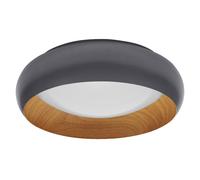 LEDVANCE Orbis Livia 300 mm 16 W 830 Click DIM Gris et décor bois - Lampes murales et de plafond