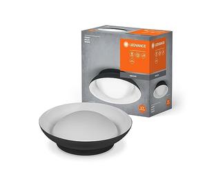 LEDVANCE ORBIS MADRID PLAFIC LAPIR 305 mm, noirs, 2xe27 Sockets, peut être équipé d'une lampe intelligente, de conception moderne de haute qualité, de boîtier en métal, adapté à l'intérieur, rond IP20