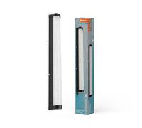 LEDVANCE ORBIS Tube LED applique/miroir, noir, verre effet bulle, 12W, 1100lm, dimmable, 3000/4000K, diamètre 60cm, protection IP44 contre les corps étrangers/éclaboussures d'eau