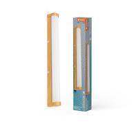 LEDVANCE ORBIS Tube LED applique/miroir, verre dépoli/décor bois, 12W, 1200lm, dimmable, 3000/4000K, diamètre 60cm, protection IP44 contre les corps étrangers/projections d'eau
