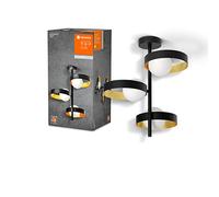 LEDVANCE Plafonnier DECOR Memphis, noir/or, avec culot G9 pour un remplacement facile de la lampe, peut être équipé d'une lampe normale ou intelligente, protection IP20