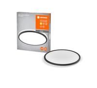 LEDVANCE Plafonnier ORBIS Ultra Slim 400mm, noir, 22W, 2720lm, lumière blanche chaude homogène (3000K) + rétro-éclairage, gradation en trois étapes via interrupteur mural, ultra-slim, protection IP20