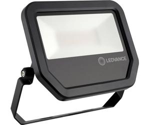 LEDVANCE Projecteur avec répartition symétrique de la lumière à base de réflecteur 100°x100° | Economie d'énergie, noir avec verre trempé, 50W, blanc froid | FL PFM 50W 4000K SYM 100 BK