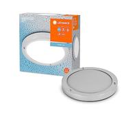 LEDVANCE SALLETS Classic Round Round Room Coverbing Lamp 280 mm, Chrome, E27 Sockets, peut être équipée d'une lampe intelligente, de traitement de haute qualité, de forme de cylindre, IP44