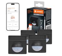 LEDVANCE SMART+ Capteur extérieur pour détection de mouvement avec technologie WiFi et cellule solaire, paquet de 4