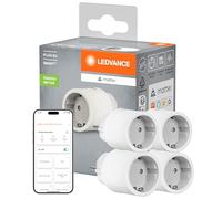 LEDVANCE SMART+ Indoor Plug, Prise intelligente avec Matter over WiFi, pour | Couleur du produit , , 48.00 Millimetres diamètre, Durée de vie, , 4-Pack