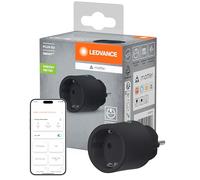 LEDVANCE SMART+ Indoor Plug, Prise intelligente avec Matter over WiFi, pour l'intégration d'appareils conventionnels dans la maison intelligente, compatible avec Alexa, Google& Apple, noir, pack de 1