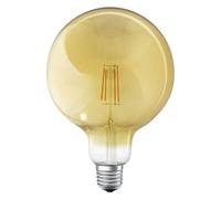 Ledvance Smart Lampe Led En Or Avec 6w, 2700k, E27, 125mmx178mm, Avec La Technologie Wifi, Ampoule Dimmable Forme Globale Contrôlable Via App Et Assistant Vocal.