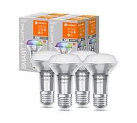 LEDVANCE Smart LED R63 spot lamp avec Wifi, culot E27, couleurs RGB & couleur de la lumière modifiable, lampe réflecteur en remplacement des ampoules de 60W, paquet de 4
