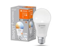 LEDVANCE SMART+ WIFI LED lamp, frosted look, 14W, 1521lm, classic bulb shape with E27 base, adjustable white light, dimmable, app or voice control, life of up to 20,000 hours