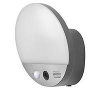 LEDVANCE SMART+ WIFI WALL ROUND CAMERA 10.5cm - lampe d'extérieur avec détecteur de mouvement, capteur de lumière du jour et caméra HD, télécommande et fonction d'alarme, 15 W, 3000 K, 950lm, IP 44