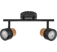 LEDVANCE Spot décoratif Cork GU10 Noir 2x3,4W 927 DIM - Lampes murales et de plafond