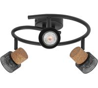 LEDVANCE Spot décoratif Cork GU10 noir spirale 3x3,4 W 927 DIM - Lampes murales et de plafond