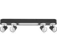 LEDVANCE Spot décoratif Neptune CLICK-SELECT Noir 4 spots - Lampes murales et de plafond