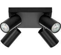 LEDVANCE Spot LED Octagon GU10 Plaque noire 4x3,4W 927 DIM - Lampes murales et de plafond