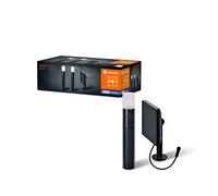 LEDVANCE Spot solaire et éclairage de chemin SMART+ jardin Bluetooth, lumière blanc chaud (3000K), peut être utilisé sans alimentation, jusqu'à 6,5 heures à 100% de lumière, protection IP44, noir