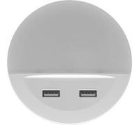 LEDVANCE veilleuse LED pour prise - LUNETTA® USB / 13 W - 220…240 V - Angle de rayonnement: 120° - Warm White - 3000 K - Matériau: Polycarbonate (PC)/Acrylnitril-Butadien-Styrol-Copolymer (ABS)} blanc