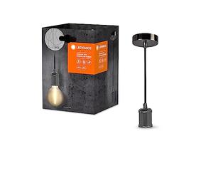 LEDVANCE VINTAGE 1906® PENDANT LAMP Bobbin E27, Gun Metal, Max 25W (LED 15W), Pocket E27, pendentif intérieur, canopée ronde, combinaison avec des lampes vintage ou intelligentes 1906