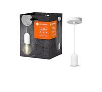 LEDVANCE VINTAGE 1906® PENDANT PLASTER ROUNDE E27, blanc, max 25W (LED 15W), socket E27, canopée rond, pendentif intérieur, combinaison avec 1906 Vintage ou lampes intelligentes