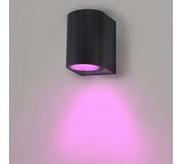 Ledvion - Applique LED SMART Sacramento, GU10 Up&Down, IP54, Noire & Carrée, Lampe Extérieure, Éclairage Extérieur