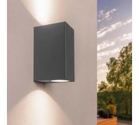 Ledvion Applique murale LED 3W douille GU10 sans ampoule IP54 dimmable cube | Pour façade, entrée, terrasse et jardin avec montage mural simple