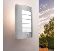 Ledvion applique murale LED avec détecteur gris E27 IP44 | Éclairage automatique autour de l’entrée, façade, garage et allée