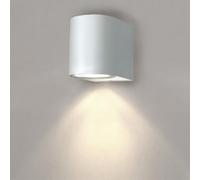 Ledvion Applique murale Sacramento blanc 35W douille GU10 sans ampoule IP54 | Pour façade, entrée, terrasse et jardin avec montage mural simple