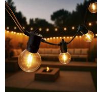 Ledvion - Guirlande LED, 19,5M, 30x E12 LED, Étanche IP44, 9W, 2700K, Guirlande Extérieure