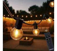 Ledvion - Guirlande LED, 27M Dimmable, 50x E12 LED, Étanche IP44, 15W, 2700K, Guirlande Extérieure