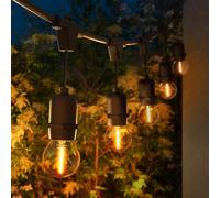 Ledvion - LED Guirlande Lumineuse, 20M, IP65, 20W, Chaud, 220-240V, Or, Guirlande Lumineuse Extérieure Électrique, Éclairage De Jardin, Étanche, Connectable