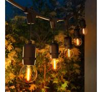 Ledvion - LED Guirlande Lumineuse, 45M, IP65, E27, 220-240V, Éclairage de Jardin, Guirlande Lumineuse Extérieure Électrique, Étanche, Connectable, Non Dimmable, Sans Ampoule
