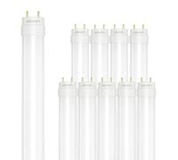 Ledvion lot 10 Tube LED 60cm 9W 6500K 100lm/W | Starter LED inclus pour remplacement rapide en garage atelier et cave