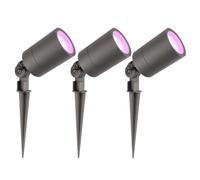 Ledvion Lot de 3 LED Extérieur Spot IP65 4,9W GU10 CCT RGB dimmable