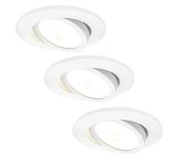 Ledvion lot de 3 spot LED blanc 7W CCT etanche IP65 | Dimension d encastrement Ø90mm; Etanche pour salle de bain douche et pieces humides