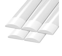 Ledvion - Lot de 5, Reglette LED intégrée, 60cm, IP20, 15W, 2400 Lumen, Neutre blanc, 4000K, Couplable, éclairage de garage, entrepôt, d'atelier, lampe de cave