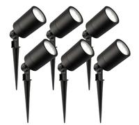 Ledvion Lot de 6 LED Extérieur Spot IP65 3W 6500K GU10 dimmable piquet | Pour jardin terrasse allee entree massifs et eclairage exterieur decoratif