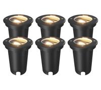 Ledvion Lot de 6 Spot LED Encastrable Exterieur IP67 10W 230V GU10 rond