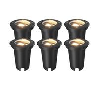 Ledvion Lot de 6 Spot LED Encastrable IP67 10W 230V GU10 rond noir