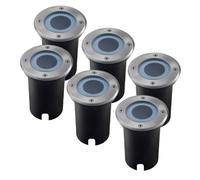 Ledvion Lot de 6 Spot LED Encastrable Exterieur IP67 3W 230V GU10 rond | Fourni avec cable 1m pour jardin terrasse allee et chemins