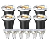 Ledvion Lot de 6 Spot LED Encastrable Exterieur IP67 3W 345Lm 2700K GU10