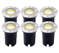 Ledvion Lot de 6 Spot LED Encastrable IP67 3W 230V 345Lm 2700K GU10 blanc