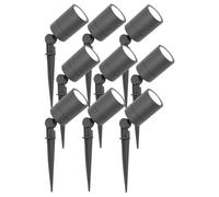 Ledvion Lot de 9 LED Extérieur Spot IP65 3W 6500K GU10 dimmable piquet