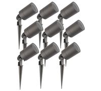 Ledvion Lot de 9 LED Extérieur Spot IP65 GU10 3W orientable sans ampoule