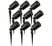 Ledvion Lot de 9 LED Extérieur Spot IP65 GU10 orientable sans ampoule